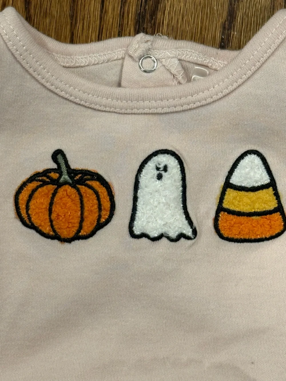 chick pea Light Pink Baby Dress with Pumpkin Embroidery and Sparkly Tulle Skirt